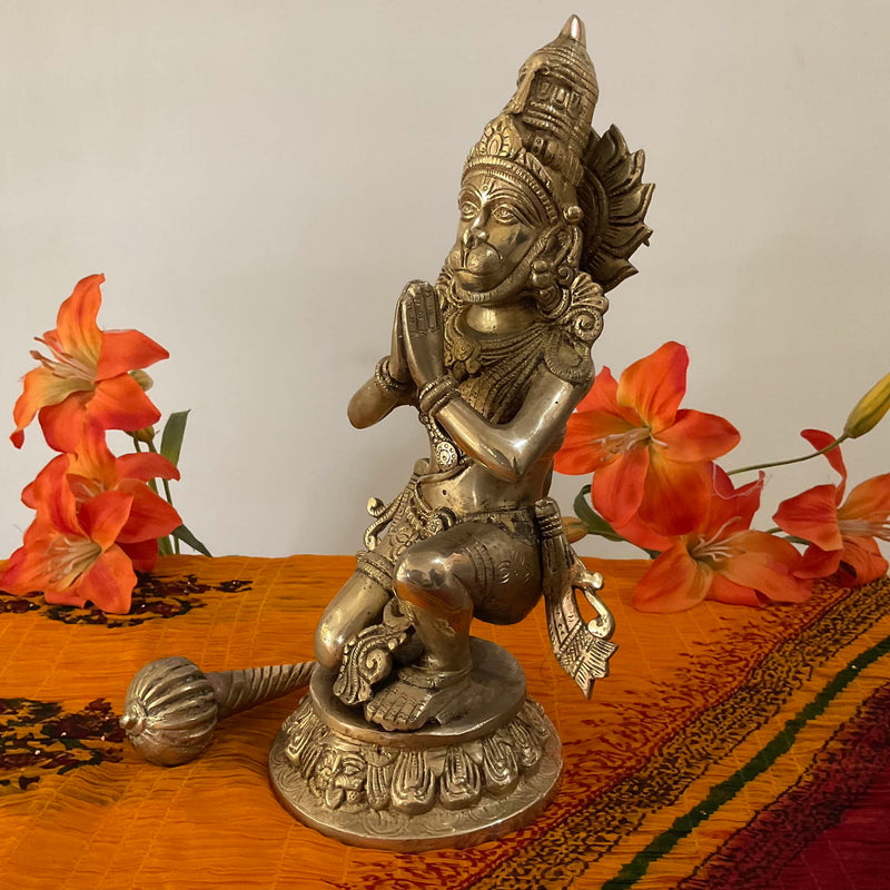 20 Inch Ram Darbar Brass Idol - Statue For Home Pooja And Decor - Crafts N Chisel - Indian Home Decor USA