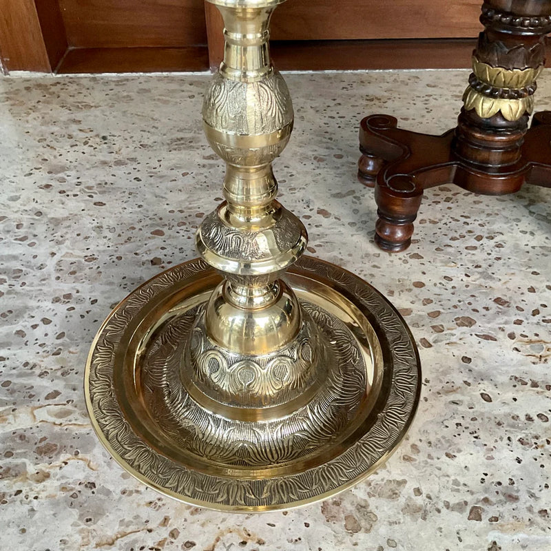 5 Feet Annapakshi Nilavilakku - Single Piece - Handmade Brass lamp - Decorative Decor - Crafts N Chisel - Indian Home Decor USA