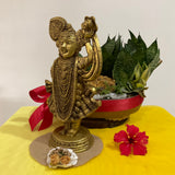 Lord Shrinathji Brass Idol - Crafts N Chisel - Indian Home Decor USA