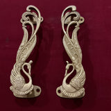 Brass Peacock Door Handle (Set of 2) - Home Decor - Crafts N Chisel - Indian Home Decor USA