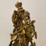 Krishna Statue For Home Temple, 30 Inches Shri Krishna Bras Idol - Crafts N Chisel - Indian Home Decor USA