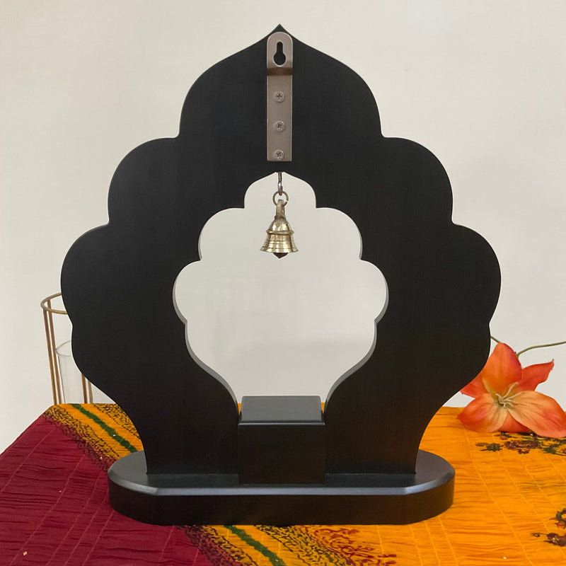 Lord Vishnu Dashavatar Brass Idol With Wooden Frame - Traditional Wall Hanging - Crafts N Chisel - Indian Home Decor USA