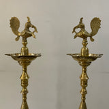 52 Inches Annapakshi Nilavilakku (Set of 2) - Kuthu Vilakku Brass lamp - Decorative Decor - Crafts N Chisel - Indian Home Decor USA