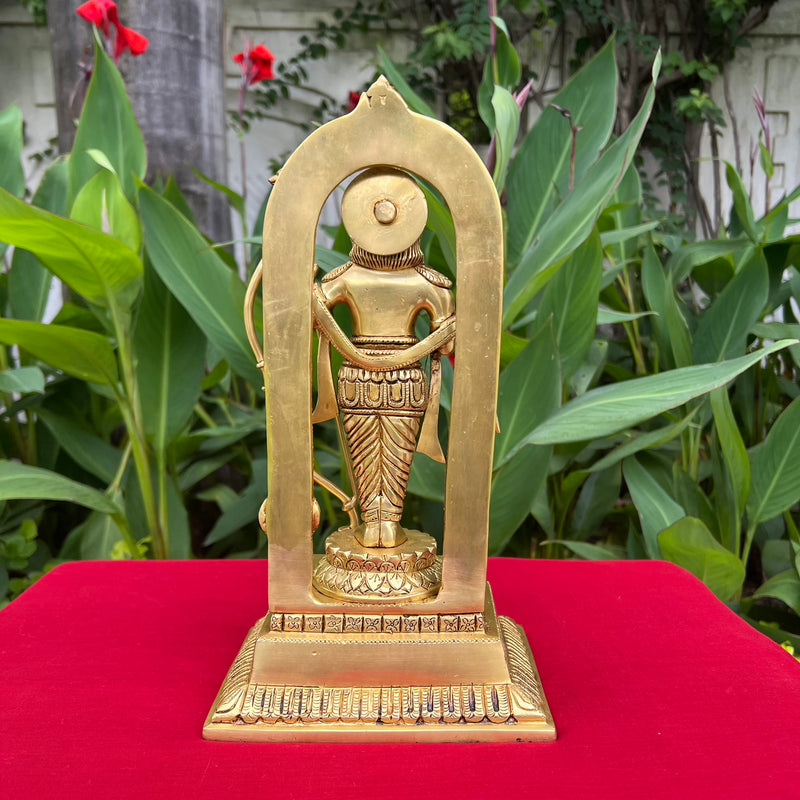 13 Inch Ram Lalla Brass Idol Statue - Crafts N Chisel - Indian Home Decor USA