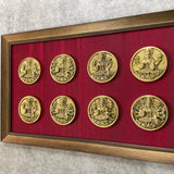 Ashtalakshmi Brass Divine Wall Hanging With Frame - Crafts N Chisel - Indian Home Decor USA