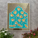 18 Inch Lotus Pichwai Lippan Wall Hanging - Clay Mirror Wall Decor - Crafts N Chisel - Indian Home Decor USA