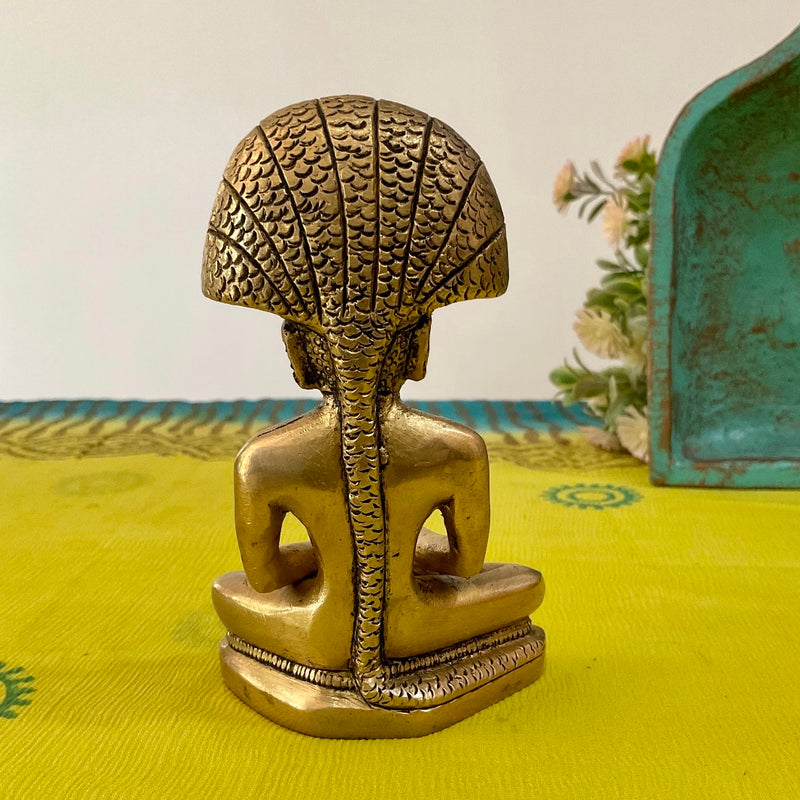 Parshvanatha Swamy Jain Tirthankara Brass Idol - Decorative Statue - Crafts N Chisel - Indian Home Decor USA