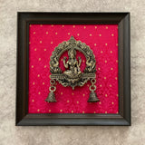 Lakshmi Ganesh Framed Wall Hanging - Crafts N Chisel - Indian Home Decor USA