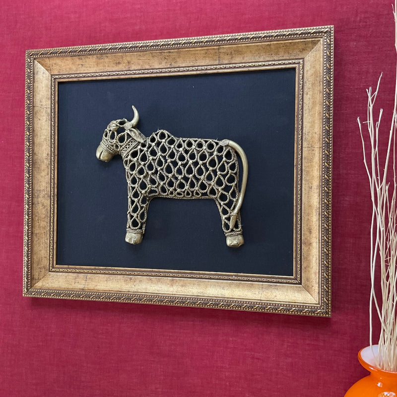 Dhokra Cow Wall Decor - Crafts N Chisel - Indian Home Decor USA
