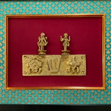 Vishnu Lakshmi And Shanku Chakra Namah Divine Wall Hanging - Crafts N Chisel - Indian Home Decor USA