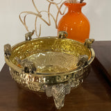 Brass Elephant Urli - 8 Inch Urli Bowl For Festive Decor - Crafts N Chisel - Indian Home Decor USA