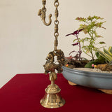 Annapakshi Hanging Bell (Set of 2) - Brass Wall Hanging - Decorative and Religious - Crafts N Chisel - Indian Home Decor USA