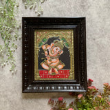 Lord Ganesha Tanjore Painting (Set of 3) - Traditional Wall Art - Crafts N Chisel - Indian Home Decor USA