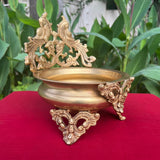 10 Inches Peacock Brass Urli Bowl For Home Decor - Antique Finish - Crafts N Chisel - Indian Home Decor USA