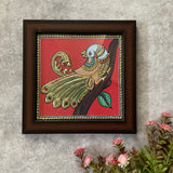 Bird Tanjore Painting (Set of 3) Traditional Wall Artf - Crafts N Chisel - Indian Home Decor USA