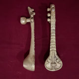 Brass Veena Door Handle (Set of 2) - Home Decor - Crafts N Chisel - Indian Home Decor USA