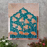 18 Inch Lotus Pichwai Lippan Wall Hanging - Clay Mirror Wall Decor - Crafts N Chisel - Indian Home Decor USA