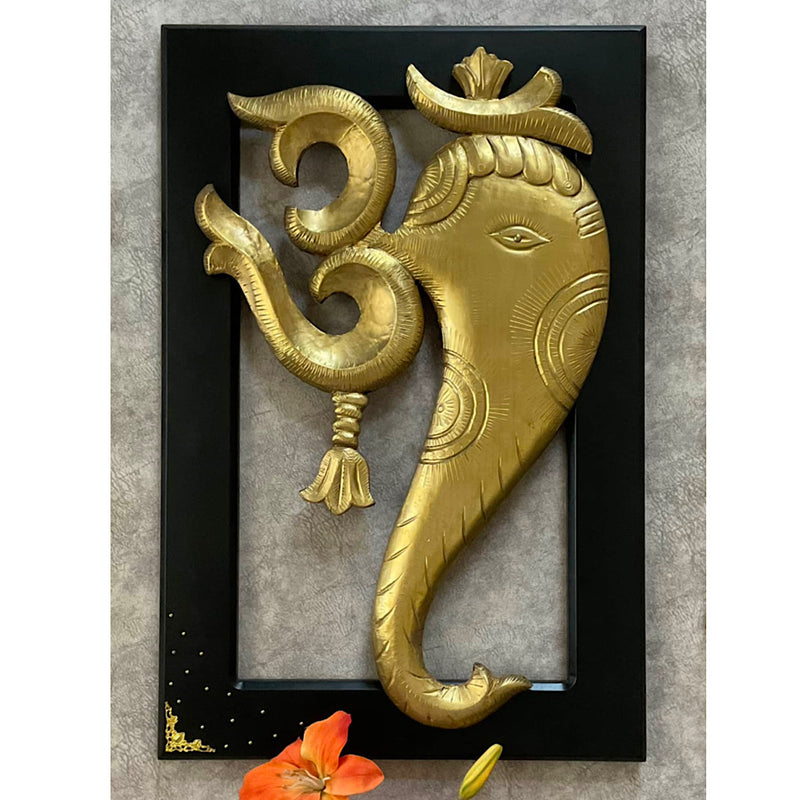 24 Inches Om Ganesha Wall Hanging - Wall Decor For Living Room