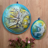 Worli Art Handmade 3D Embossed Round Frame - Crafts N Chisel - Indian Home Decor USA
