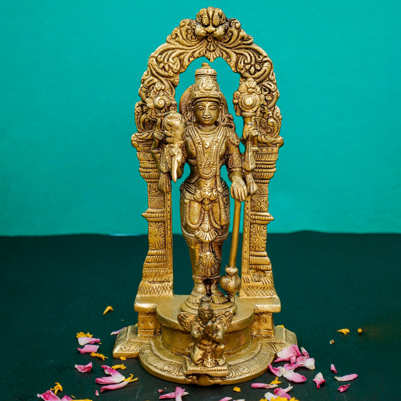 Lord Vishnu Brass Idol - Decorative Home Decor - Crafts N Chisel - Indian Home Decor USA
