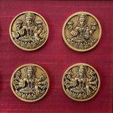 Ashtalakshmi Brass Divine Wall Hanging With Frame - Crafts N Chisel - Indian Home Decor USA