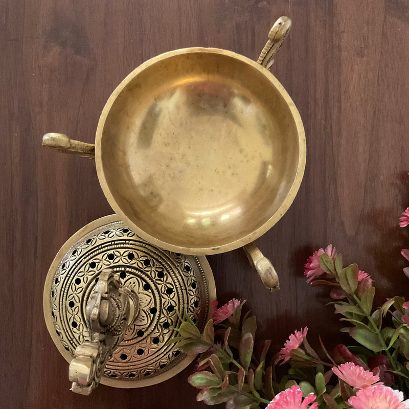 Annapakshi Brass Dhoop Dani, Incense Holder - Crafts N Chisel - Indian Home Decor USA