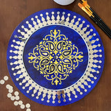 12 Inches Mandala Lippan Art Wall Hanging - Clay Mirror Wall Decor - Crafts N Chisel - Indian Home Decor USA