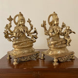 9 Inches Ashtalakshmi Bronze Idol - Decorative Figurine - Crafts N Chisel - Indian Home Decor USA