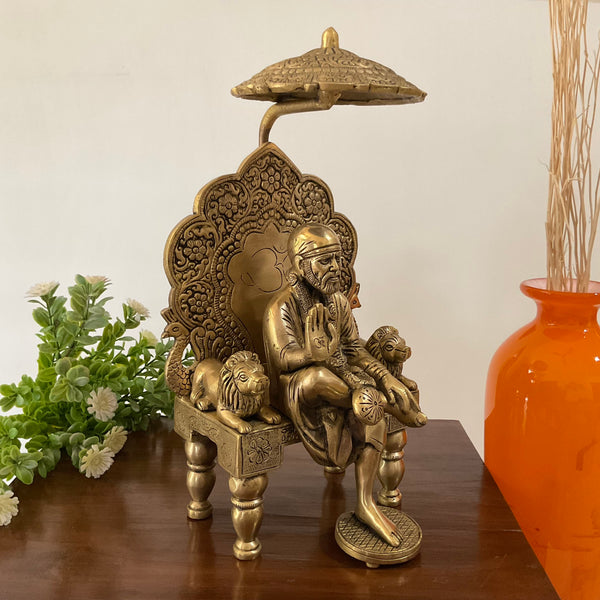 Sai Baba Decorative Brass Idol and Statue Home Decor - Crafts N Chisel - Indian Home Decor USA