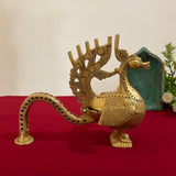 Annapakshi Brass Dhoop Dani With Handle, Incense Holder - Crafts N Chisel - Indian Home Decor USA