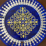12 Inches Mandala Lippan Art Wall Hanging - Clay Mirror Wall Decor - Crafts N Chisel - Indian Home Decor USA