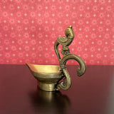 Peacock Diya Brass lamp (Set of 2) - Pooja Decor - Crafts N Chisel - Indian Home Decor USA