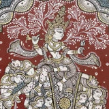 Krishna On Elephant Pattachitra Painting Framed, Handpainted Wall Decor - Crafts N Chisel - Indian Home Decor USA