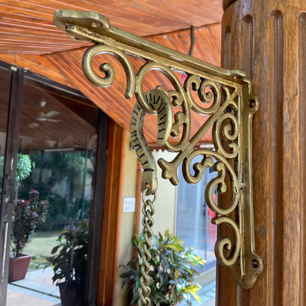 Brass Brackets Hanger - Holder (Set of 2) - Crafts N Chisel - Indian Home Decor USA