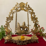 Radha Krishna Swing Brass Idol - Krishna Statue For Home Decor - Crafts N Chisel - Indian Home Decor USA