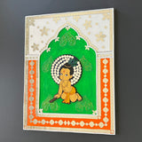 14 Inches Baby Krishna Lippan Art Wall Hanging - Clay Mirror Wall Decor - Crafts N Chisel - Indian Home Decor USA