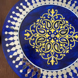 12 Inches Mandala Lippan Art Wall Hanging - Clay Mirror Wall Decor - Crafts N Chisel - Indian Home Decor USA