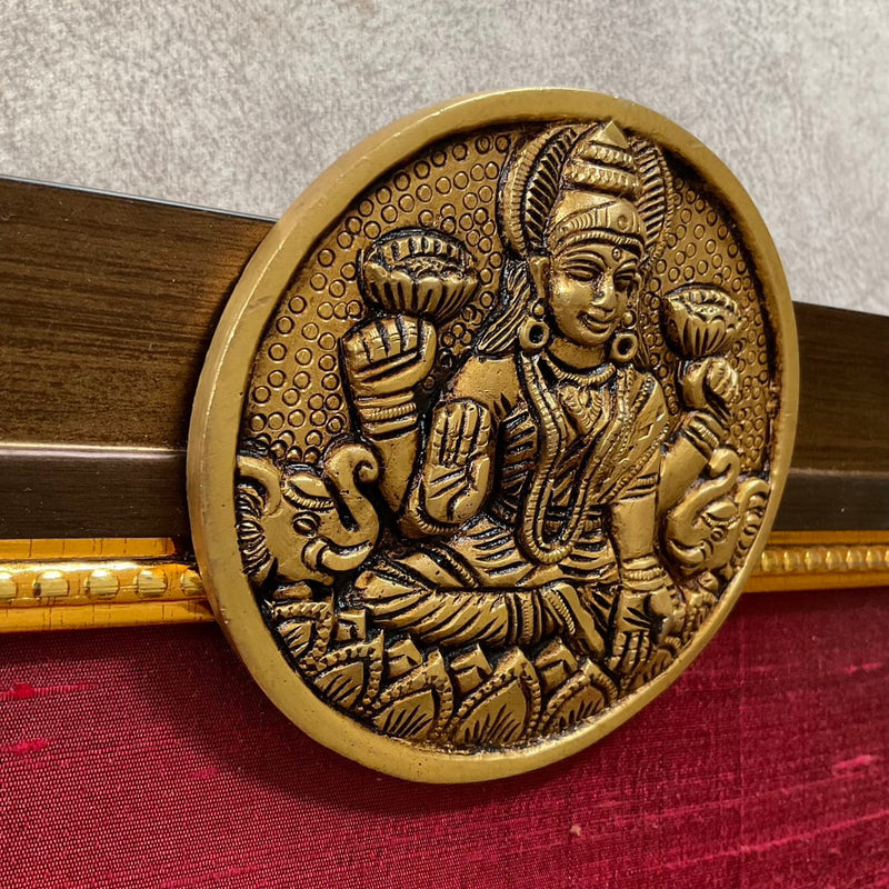 Ashtalakshmi Brass Divine Wall Hanging With Frame - Crafts N Chisel - Indian Home Decor USA