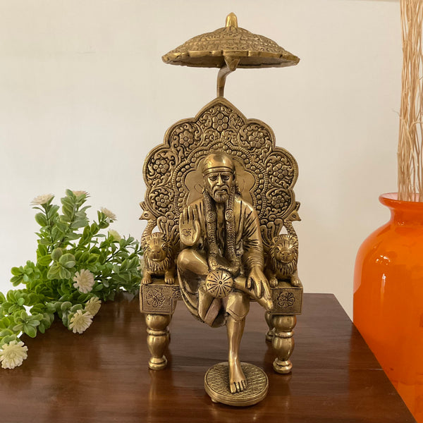 Sai Baba Decorative Brass Idol and Statue Home Decor - Crafts N Chisel - Indian Home Decor USA