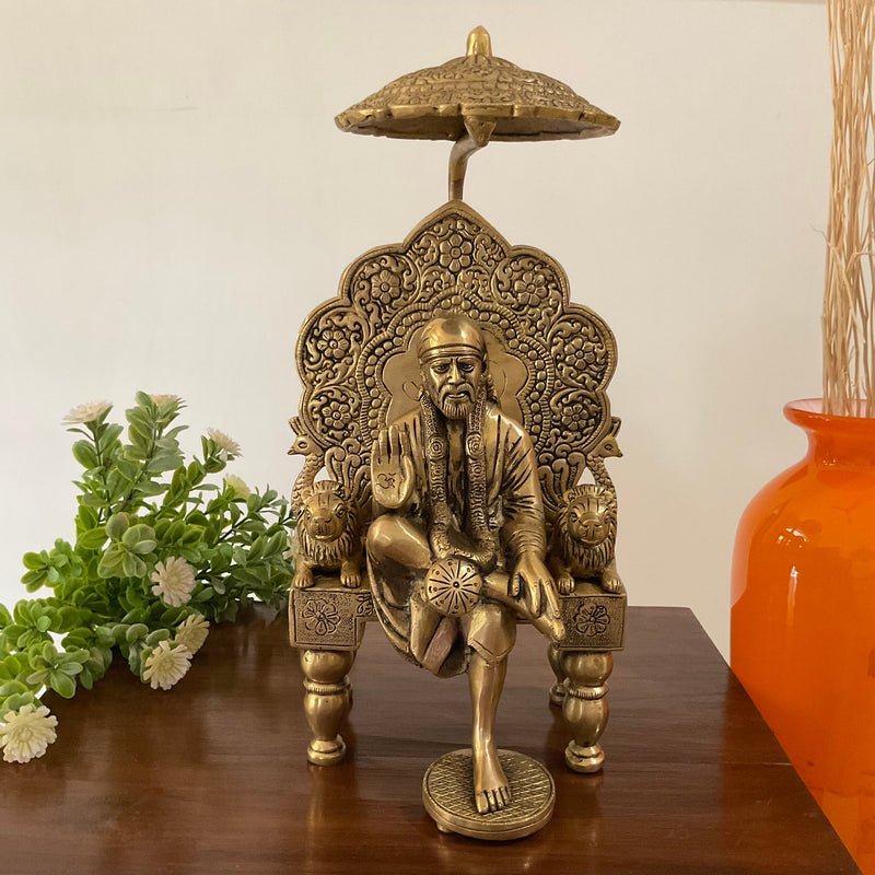 Sai Baba Decorative Brass Idol and Statue Home Decor - Crafts N Chisel - Indian Home Decor USA