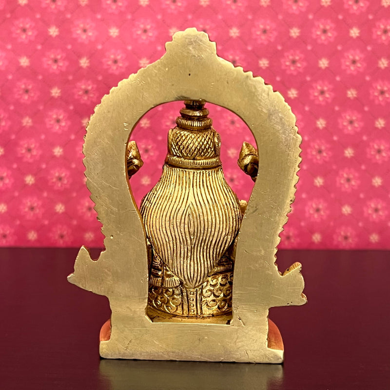 4.4 Inches Lakshmi Ganesh Saraswati Brass Idol - Decorative Home Decor - Crafts N Chisel - Indian Home Decor USA