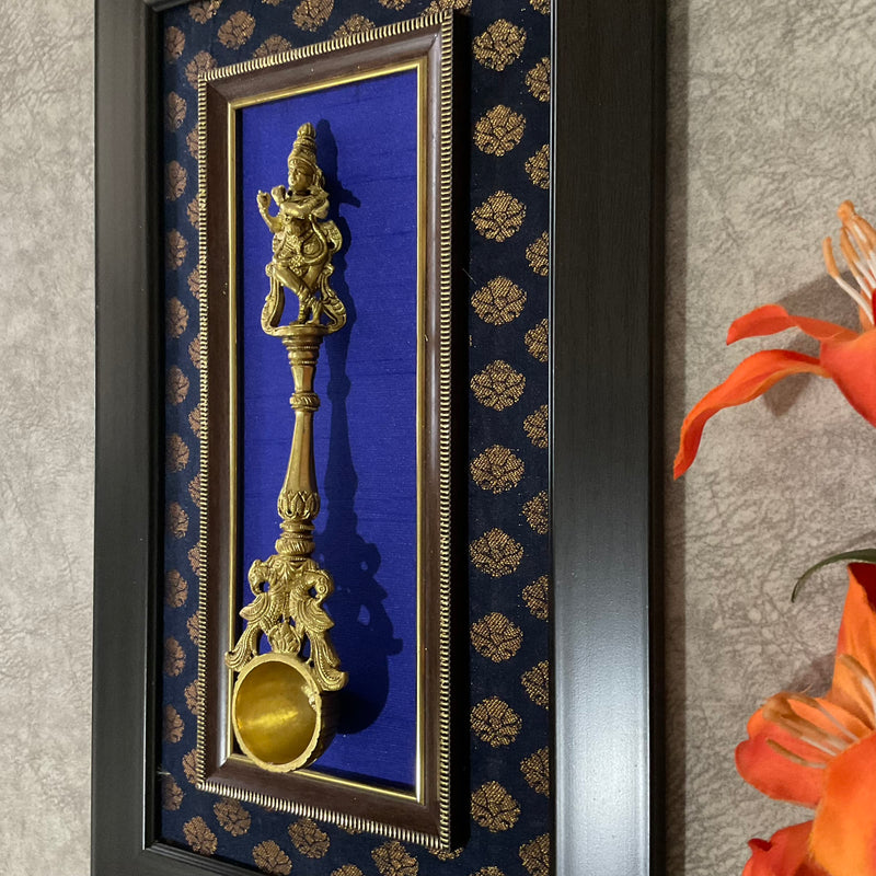 Lord Krishna Spoon Wall Decor - Divine Wall Hanging - Crafts N Chisel - Indian Home Decor USA