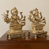 9 Inches Ashtalakshmi Bronze Idol - Decorative Figurine - Crafts N Chisel - Indian Home Decor USA