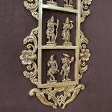 29.5 Inches Lord Vishnu Dashavatar Brass Divine Wall Hanging - Antique Finish - Crafts N Chisel - Indian Home Decor USA