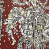 Krishna On Elephant Pattachitra Painting Framed, Handpainted Wall Decor - Crafts N Chisel - Indian Home Decor USA
