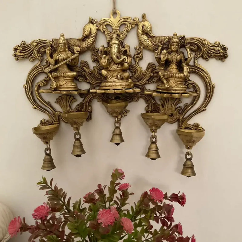Traditional Indian wall hanging brass decor
