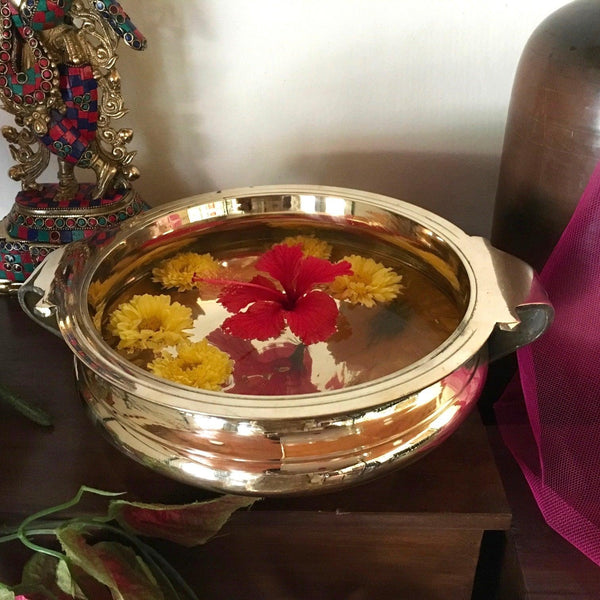 Decorative Brass Urli - Crafts N Chisel - Indian home decor - Online USA
