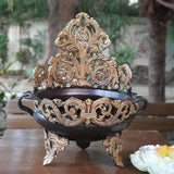 11” Decorative Brass Urli - Copper Finish-Crafts N Chisel-Indian Handicrafts Online USA