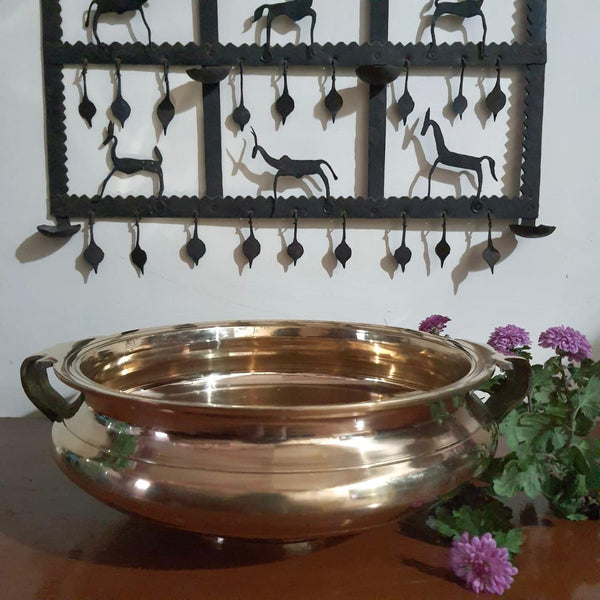 12” Decorative Brass Urli-Crafts N Chisel-Indian Handicrafts Online USA
