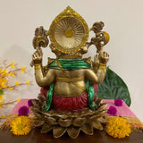 12” Ganesha Copper Finish Marble Dust & Resin Idol - Hindu God Statue - Ganpati Decorative Statue for Home Decor - Housewarming Gift - Crafts N Chisel - Indian Home Decor USA